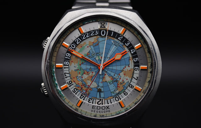 Edox - Geoscope World Time Clock 1970s