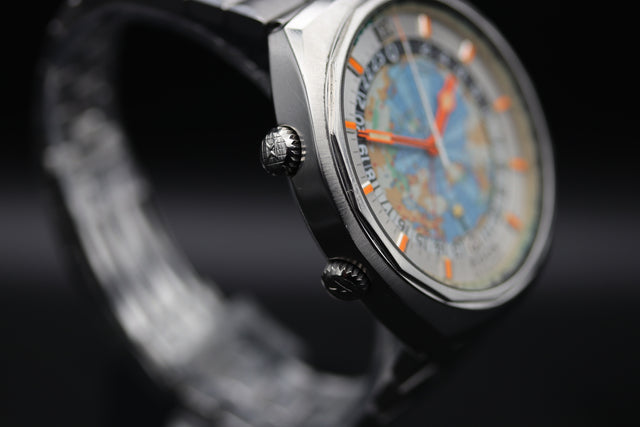 Edox - Geoscope Weltzeituhr 1970er