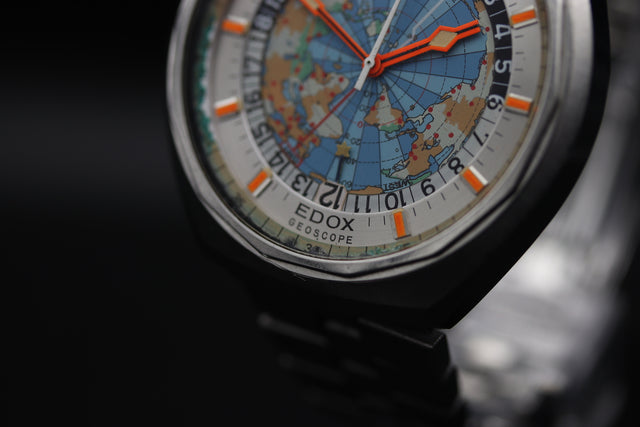 Edox - Geoscope Weltzeituhr 1970er