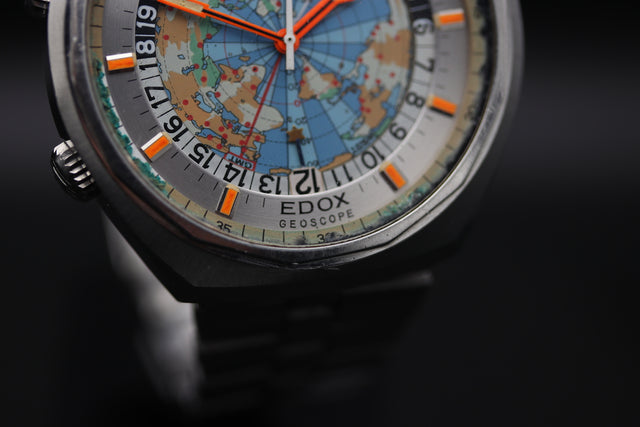 Edox - Geoscope Weltzeituhr 1970er