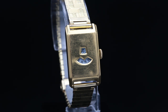 Springende Stunde Golduhr Original 18k 1930s