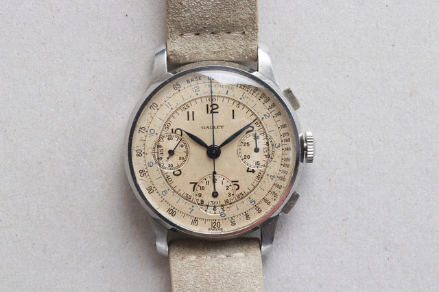 Gallet Multichron 12 Vintage Chronograph 1940s