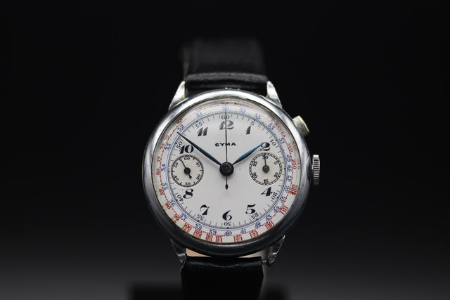 Cyma - Monopusher Jumbo Valjoux 22 1930er