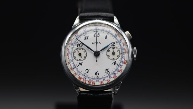 Cyma - Monopusher Jumbo Valjoux 22 1930er