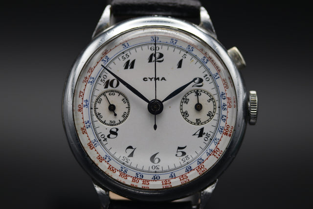 Cyma - Monopusher Jumbo Valjoux 22 1930er