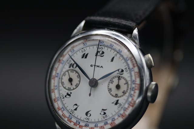 Cyma - Monopusher Jumbo Valjoux 22 1930er