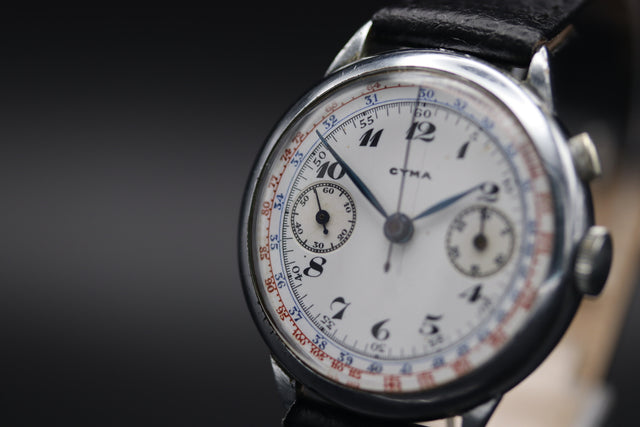 Cyma - Monopusher Jumbo Valjoux 22 1930er