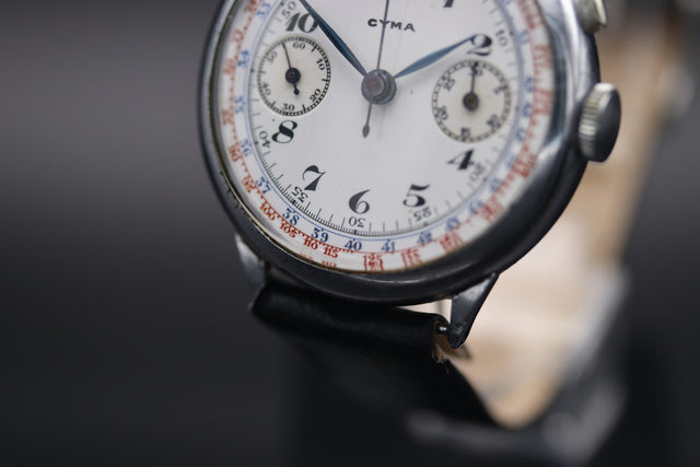 Cyma - Monopusher Jumbo Valjoux 22 1930er