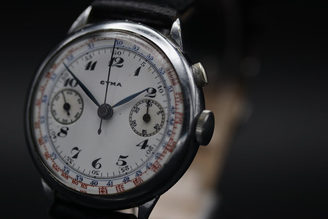 Cyma - Monopusher Jumbo Valjoux 22 1930er