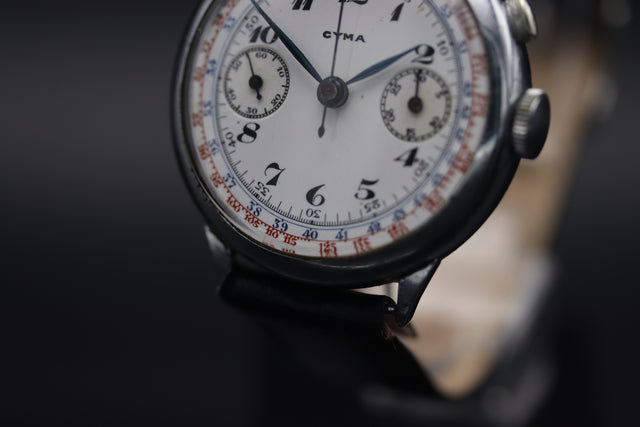 Cyma - Monopusher Jumbo Valjoux 22 1930er