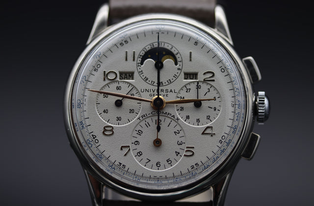 Universal Geneve - Tri Compax Vollkalender 1950s