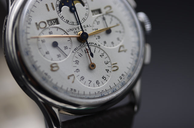 Universal Geneve - Tri Compax Vollkalender 1950s