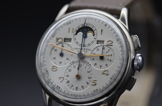 Universal Geneve - Tri Compax Vollkalender 1950s