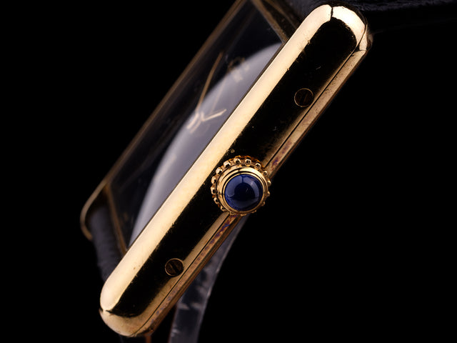 Cartier Must de Paris Tank Silver Gold-Plated Full Set 1990
