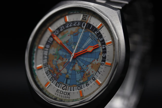Edox - Geoscope Weltzeituhr 1970er