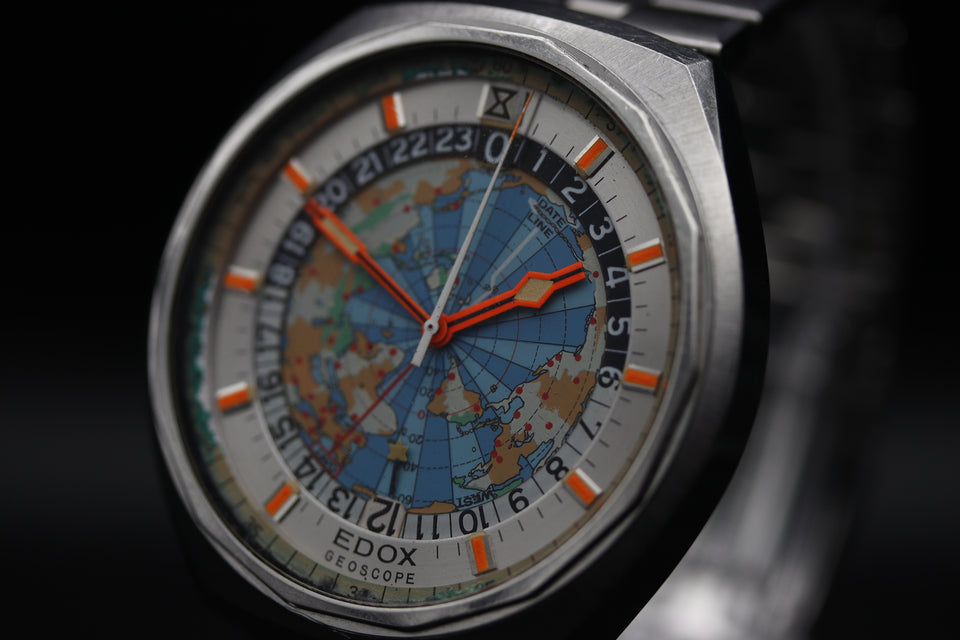 Edox - Geoscope Weltzeituhr 1970er