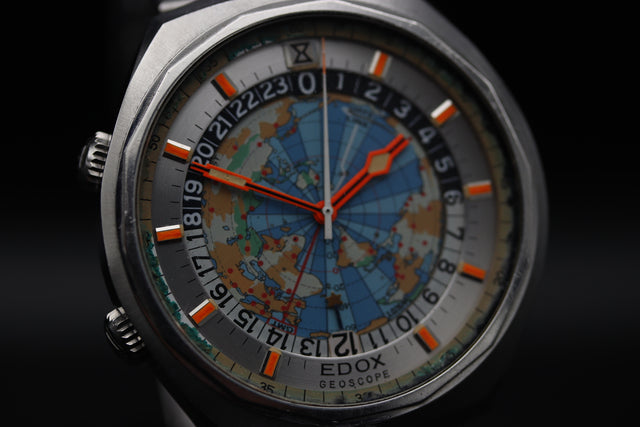 Edox - Geoscope Weltzeituhr 1970er