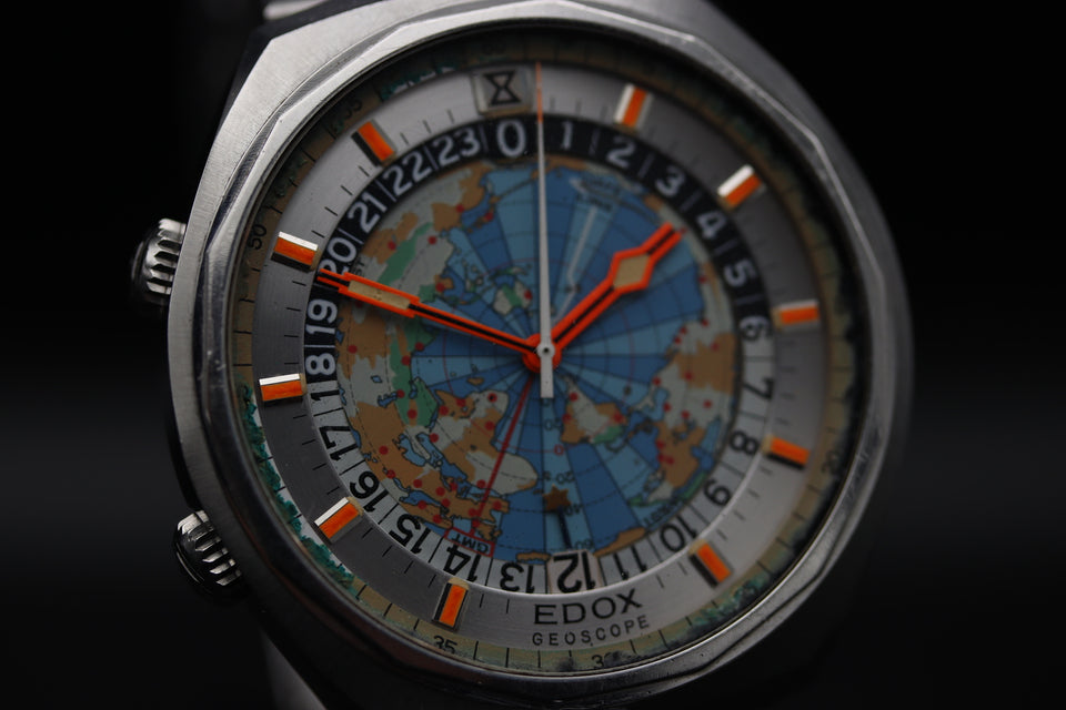 Edox - Geoscope Weltzeituhr 1970er