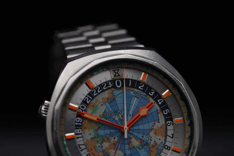 Edox - Geoscope Weltzeituhr 1970er
