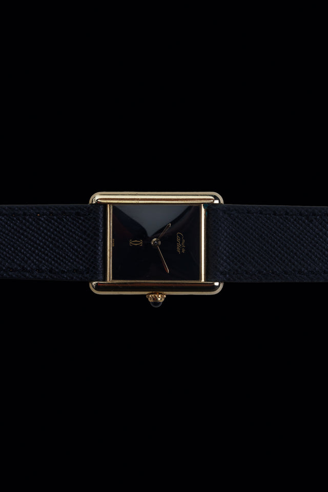 Cartier Must de Paris Tank Silber Vergoldet Fullset 1990