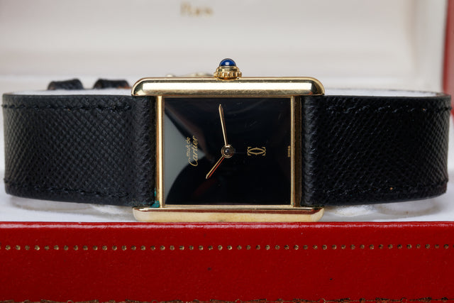 Cartier Must de Paris Tank Silber Vergoldet Fullset 1990