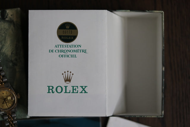 Rolex Datejust Lady 26 Bicolor Papiere 1986