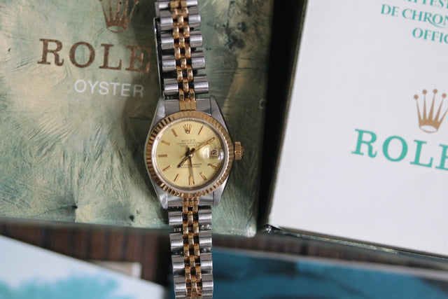 Rolex Datejust Lady 26 Bicolor Papiere 1986