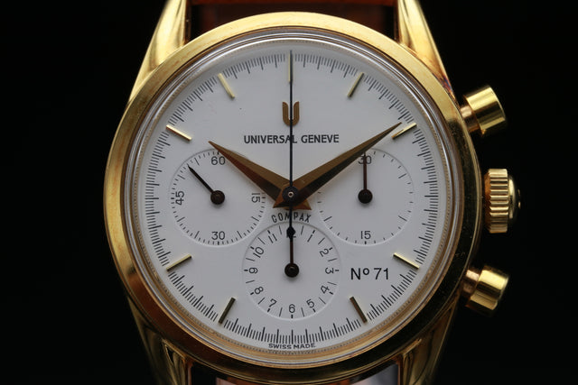 Universal Geneve Compax 18K Gold Fullset 1993