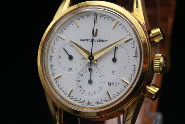 Universal Geneve Compax 18K Gold Fullset 1993
