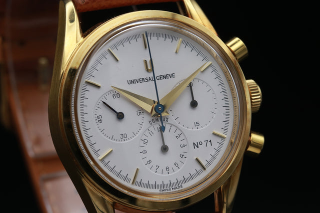Universal Geneve Compax 18K Gold Fullset 1993