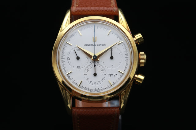 Universal Geneve Compax 18K Gold Fullset 1993