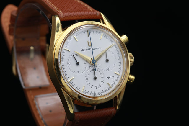 Universal Geneve Compax 18K Gold Fullset 1993