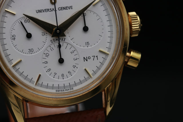 Universal Geneve Compax 18K Gold Fullset 1993