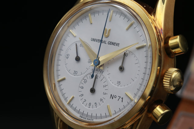 Universal Geneve Compax 18K Gold Fullset 1993