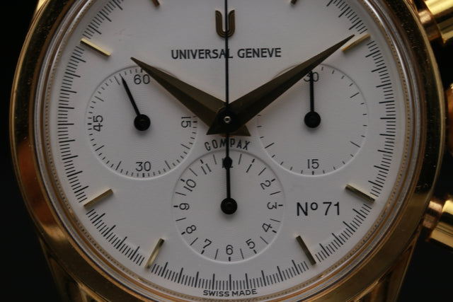Universal Geneve Compax 18K Gold Fullset 1993
