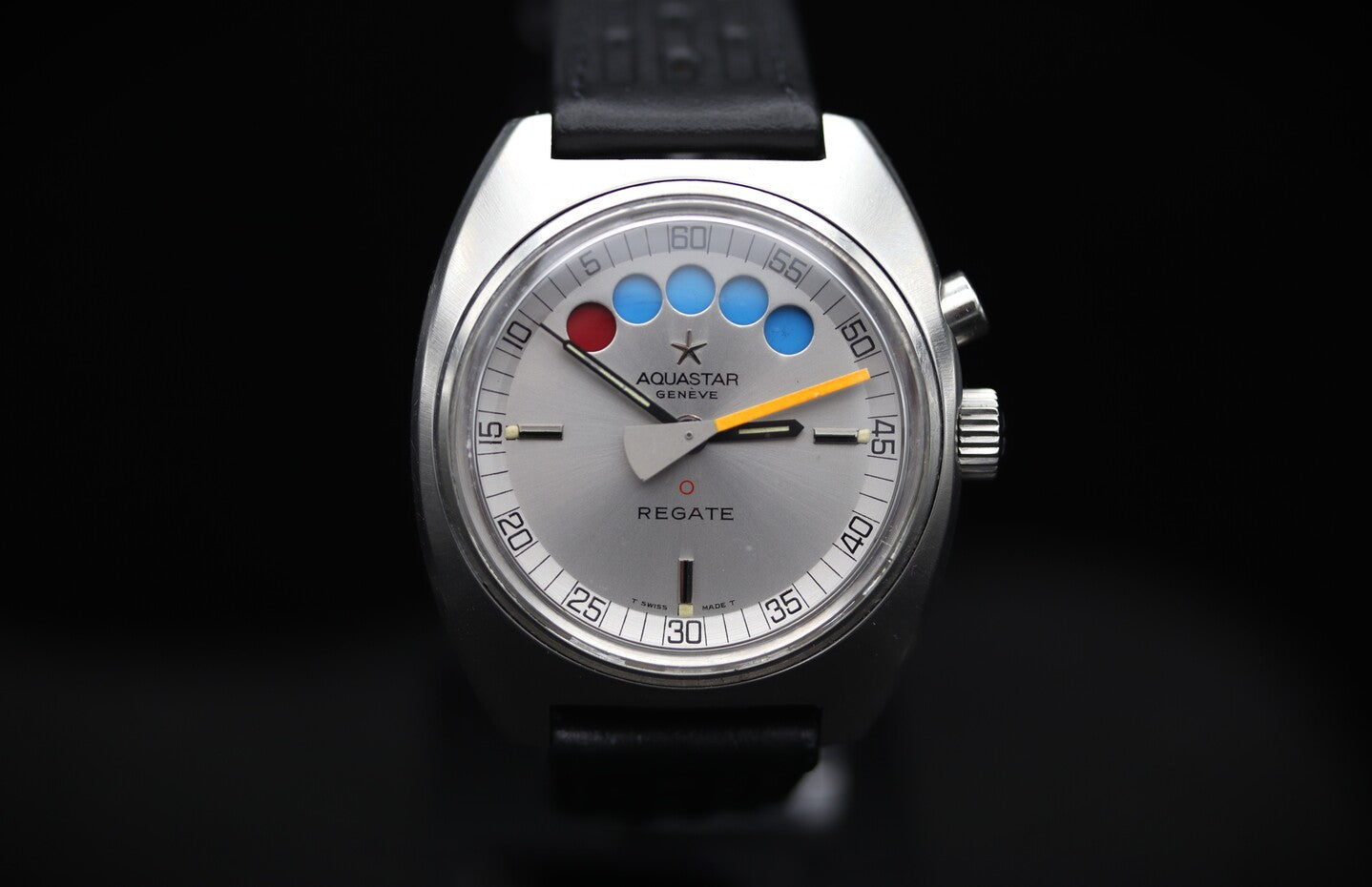 AQUASTAR REGATE Original Countdown Disc - Pièce De Montre NOS (New Old Stock), Neuve Avec Défauts