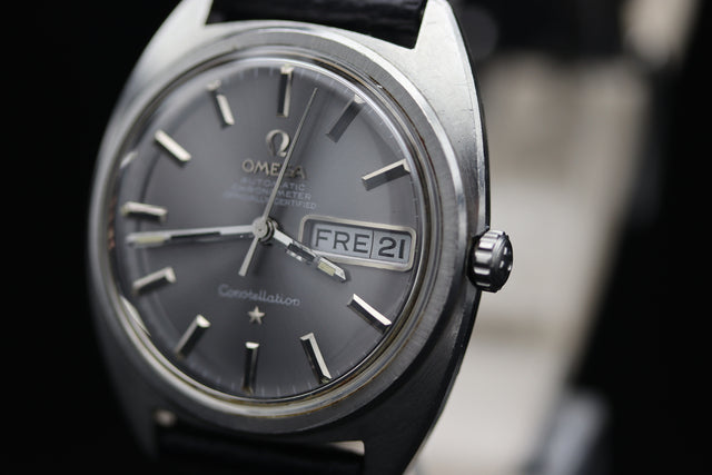 Omega Constellation Chronometer Silber Day Date 1969