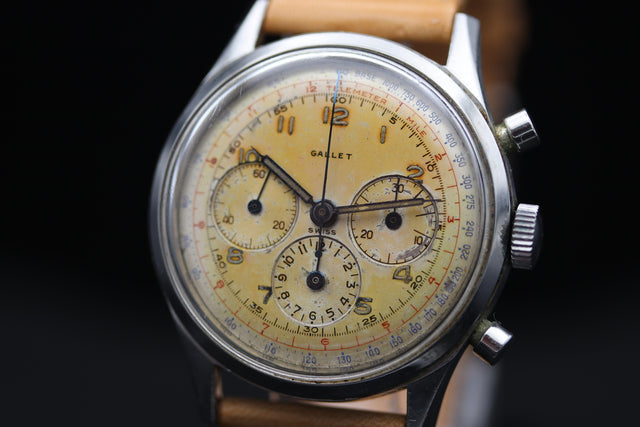 Gallet Multichron 12 Jim Clark Vintage Chronograph 1960s
