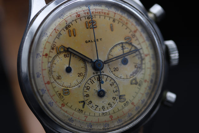 Gallet Multichron 12 Jim Clark Vintage Chronograph 1960s