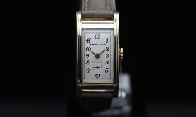 Longines Tank Tonneau 18k Gold MINT 1938s