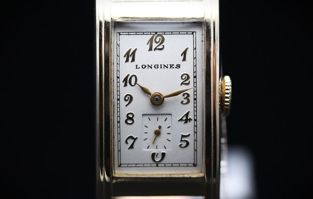 Longines Tank Tonneau 18k Gold MINT 1938s