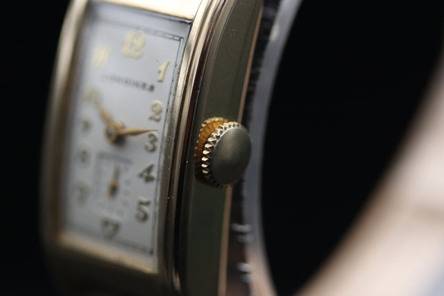 Longines Tank Tonneau 18k Gold MINT 1938s