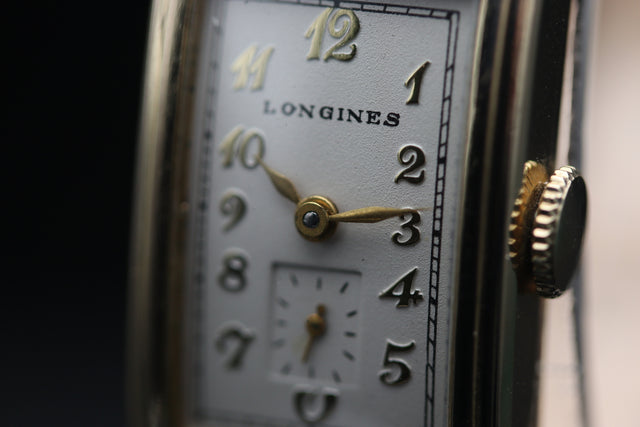 Longines Tank Tonneau 18k Gold MINT 1938s