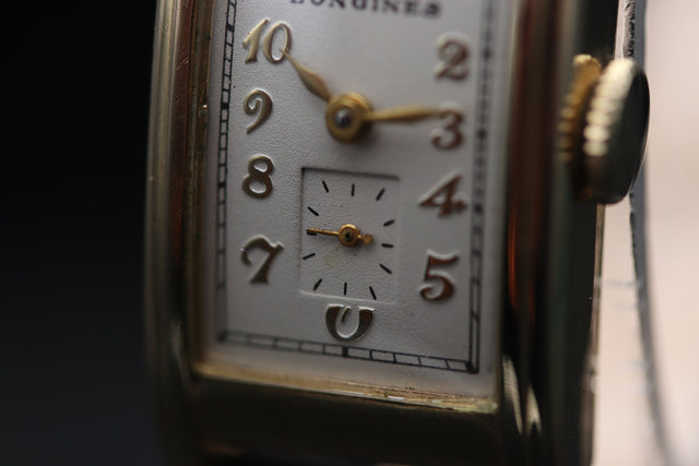 Longines Tank Tonneau 18k Gold MINT 1938s