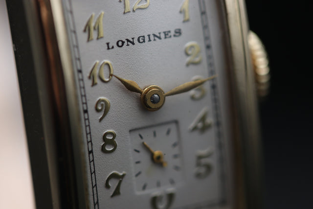 Longines Tank Tonneau 18k Gold MINT 1938s