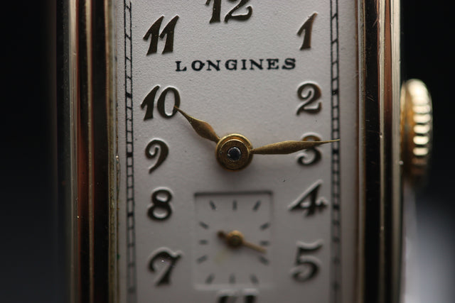 Longines Tank Tonneau 18k Gold MINT 1938s