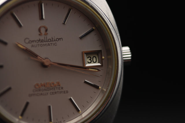 Omega Constellation Chronometer Silber Date 1977