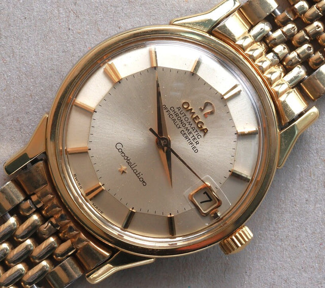 Omega Constellation Chronometer Pie Pan Gold 1954