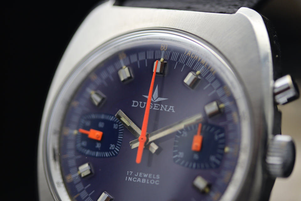 Dugena - Chronograph Blau-Violett 1972s