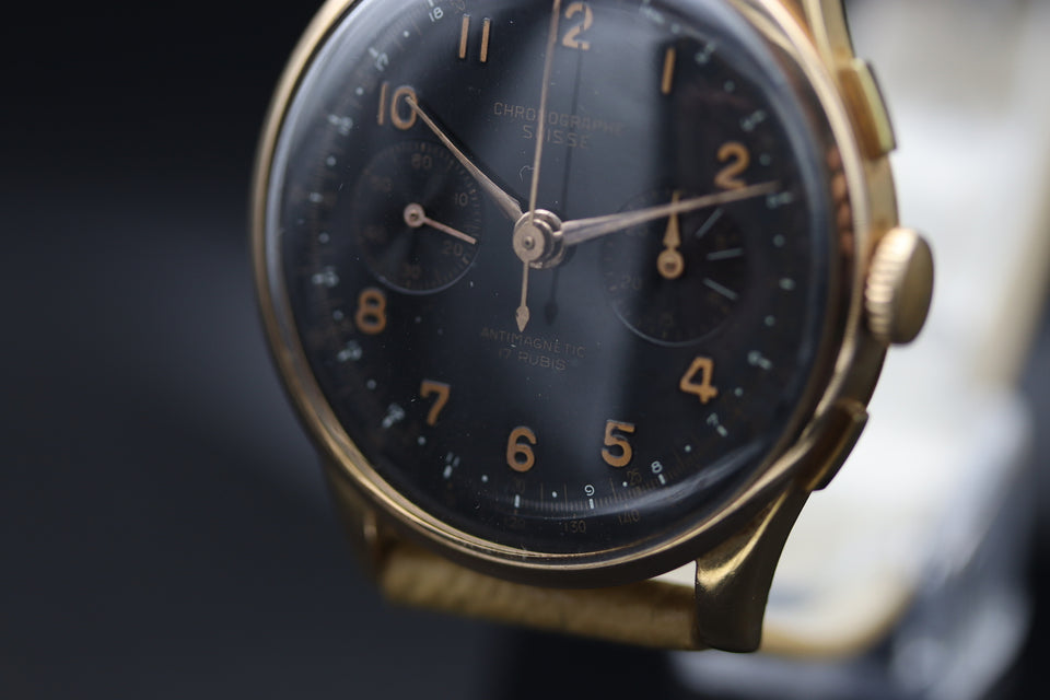 Chronographe Suisse - Rosegold 1950s